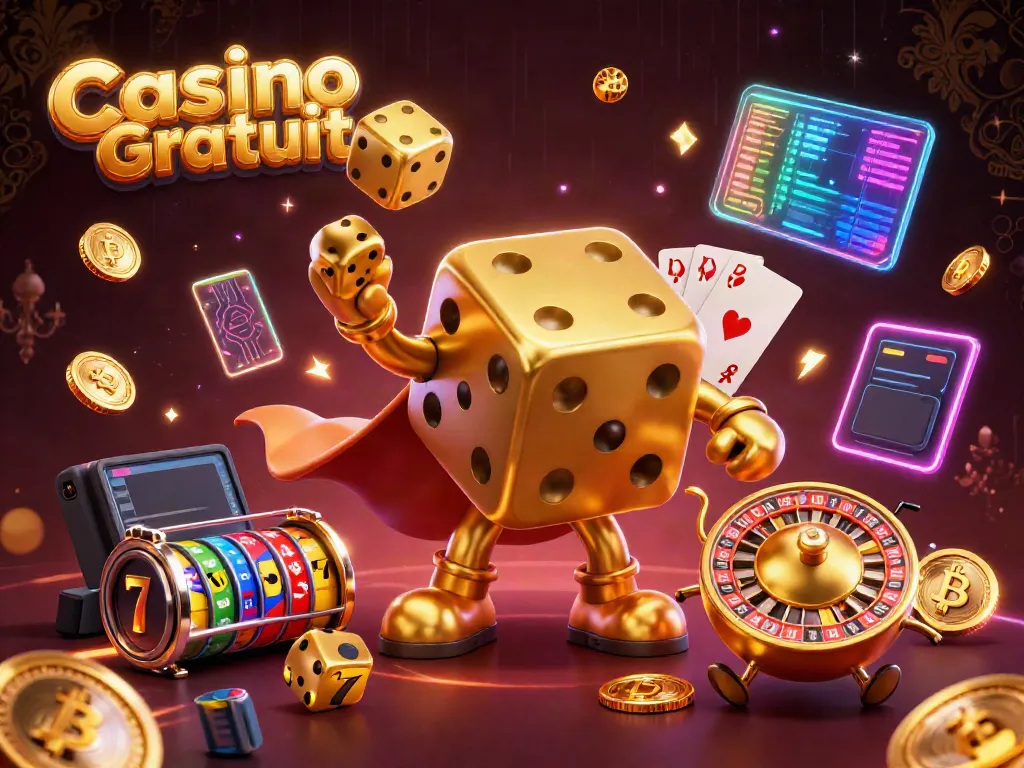 Jouez avec des tours gratuits au Casino Gratuit : Gagnez de gros jackpots avec des dés dorés.
