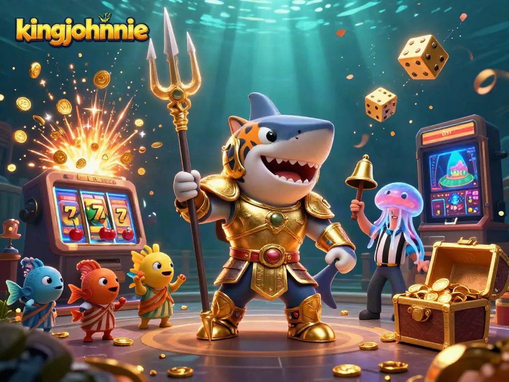 Experience the thrilling video poker adventures with kingjohnnie's dazzling underwater casino scene.